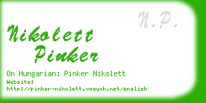 nikolett pinker business card